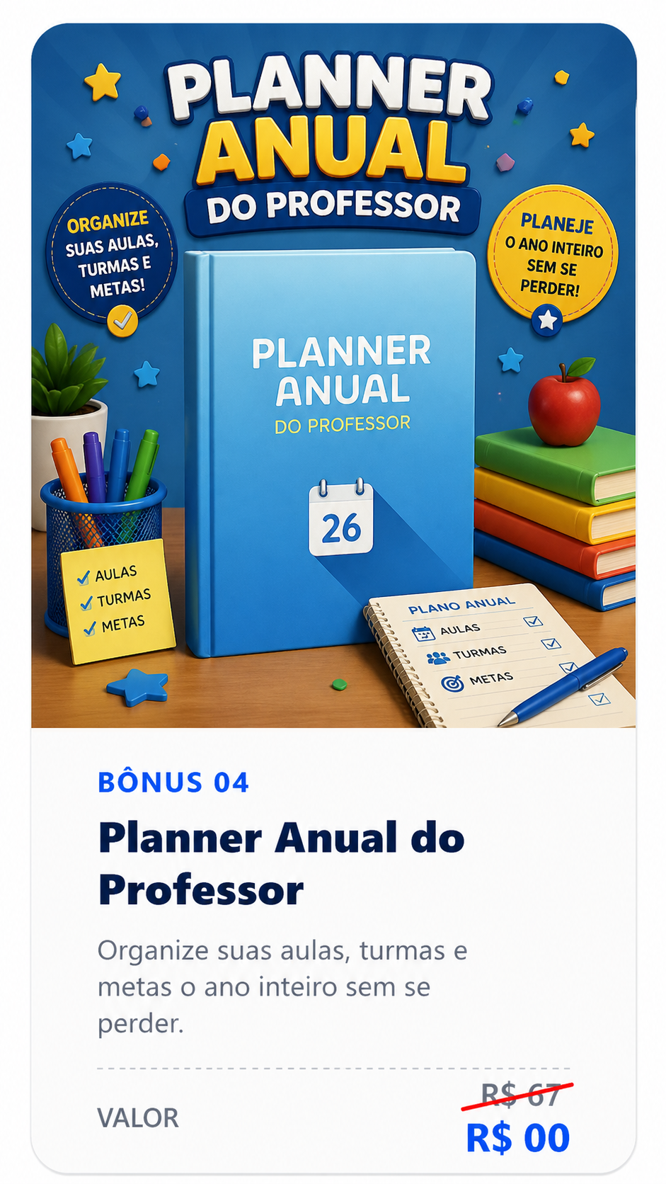 Planner Anual do Professor